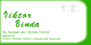 viktor binda business card